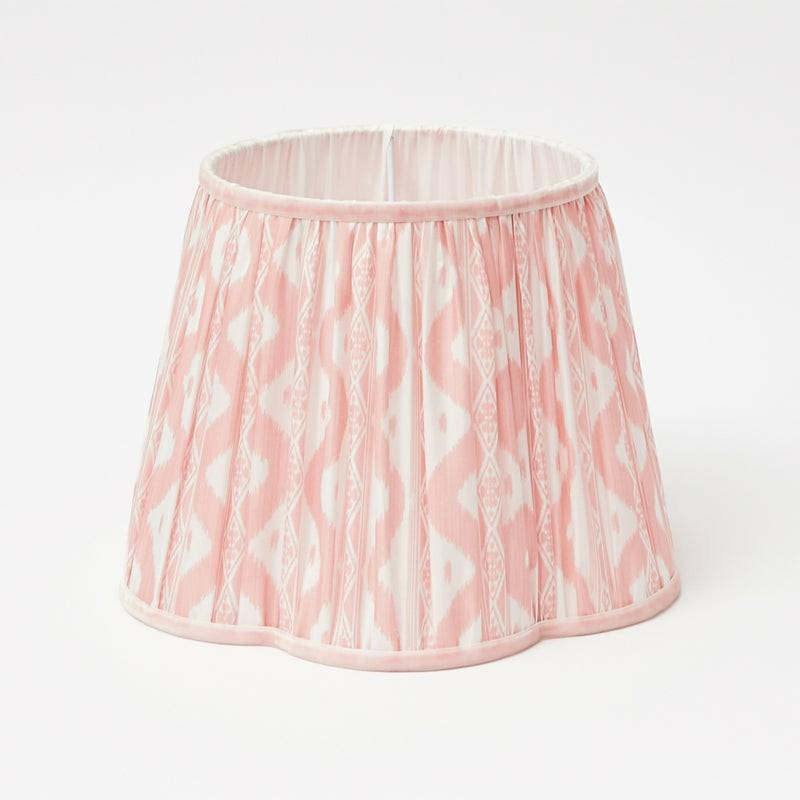 Pink Ikat Scalloped Lampshade (30Cm) Lampshades