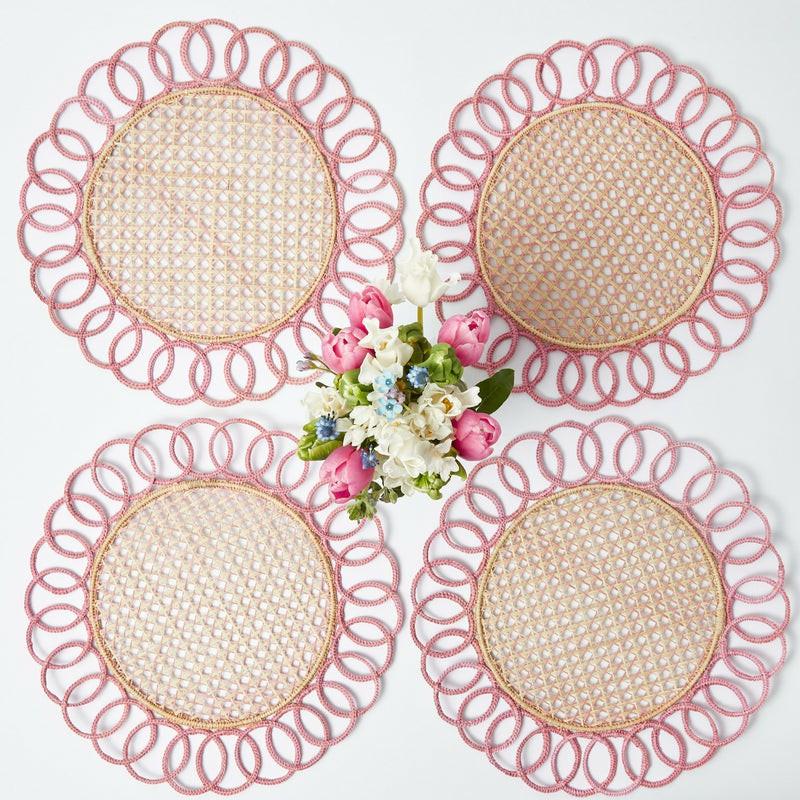 Pink Pia Woven Placemats (Set Of 4) Placemats