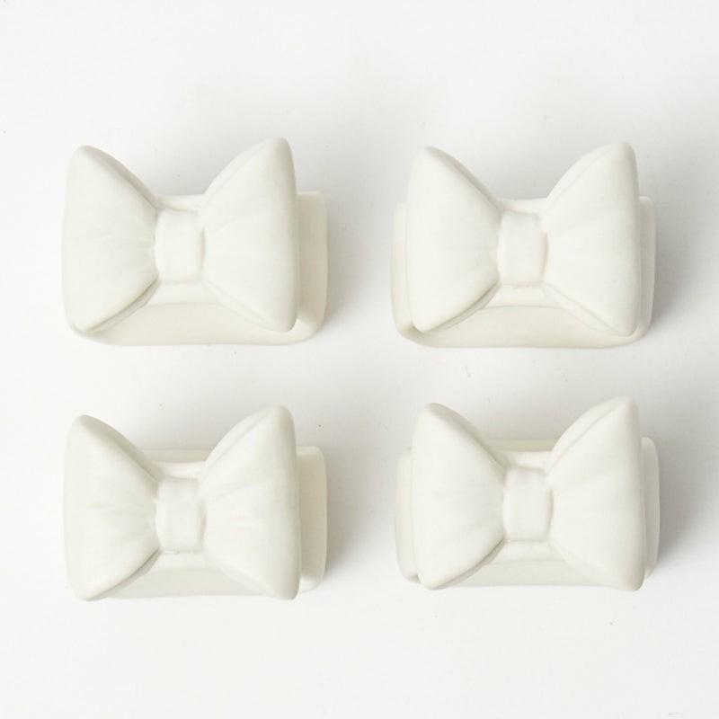 Porcelain Bow Napkin Rings (Set Of 4) Napkin Rings & Bows