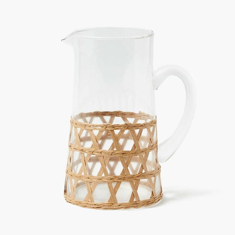 Raffia Water Jug Glassware