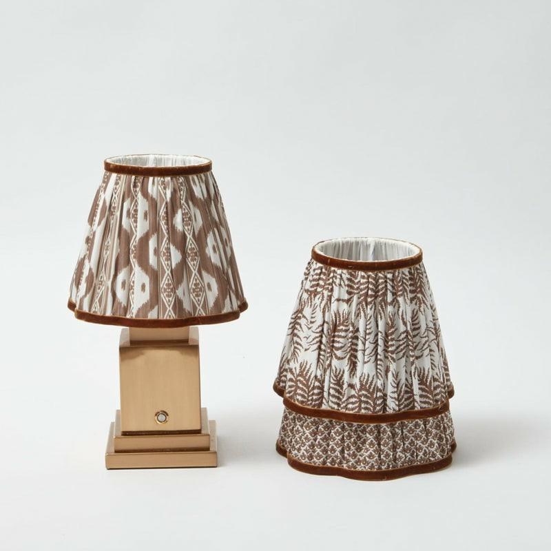 Rechargeable Lamp With Chocolate Lampshade (18Cm) Lighting Chocolate Fern