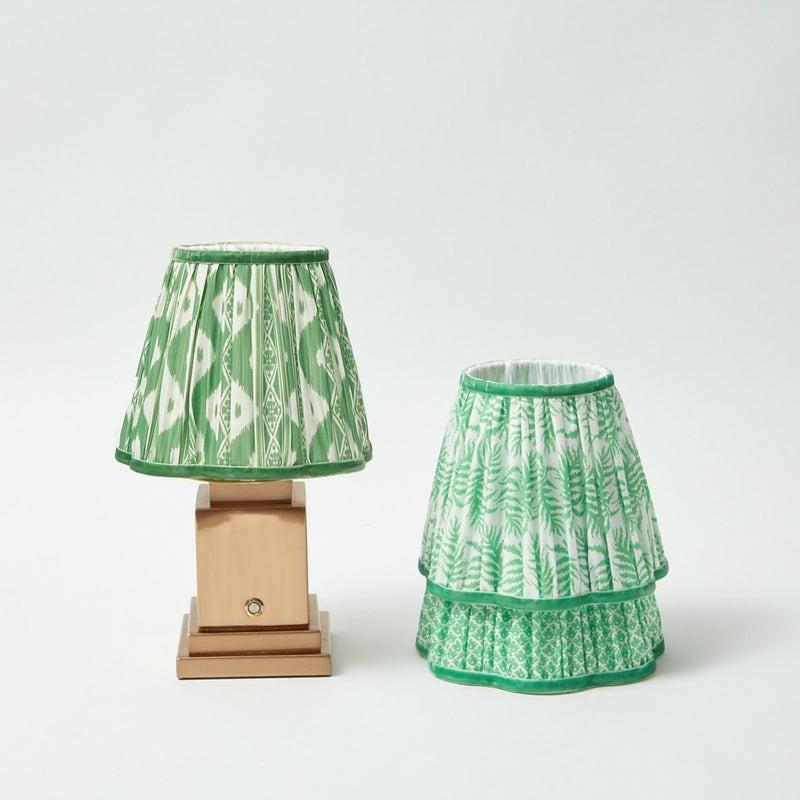 Rechargeable Lamp With Green Lampshade (18Cm) Lighting Green Fern