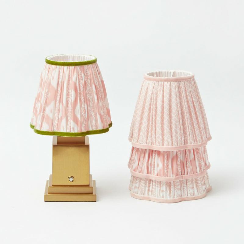 Rechargeable Lamp With Pink Lampshade (18Cm) Home Decor Pink Fern