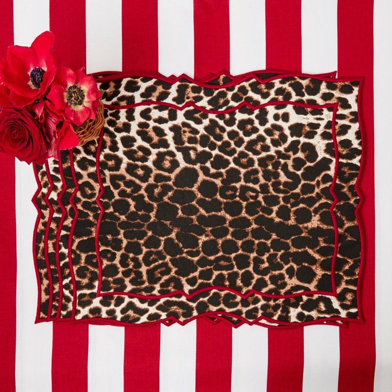 Ruby Leopard Placemats (Set Of 4) Placemats