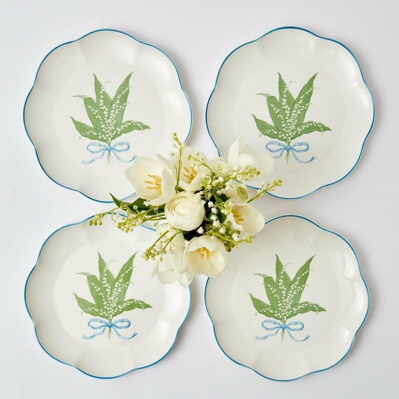 Green Lace Dinner Plates (Set Of 4) Crockery