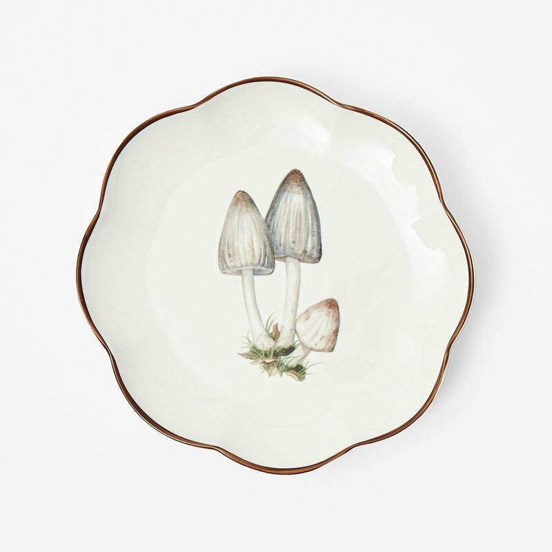 Scalloped Mushroom Starter Plate (Grey) Crockery