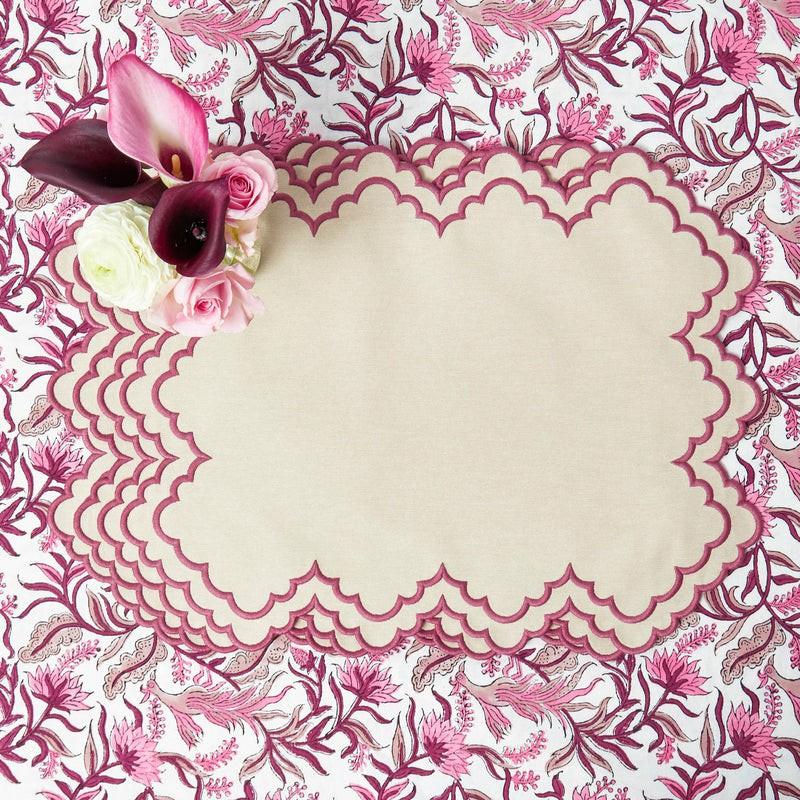 Scarlett Sand Placemats (Set Of 4) Summer Table Linen