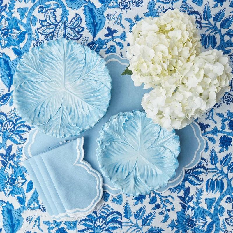 Serena Cornflower Blue Placemats & Napkins (Set Of 4) Table Linen