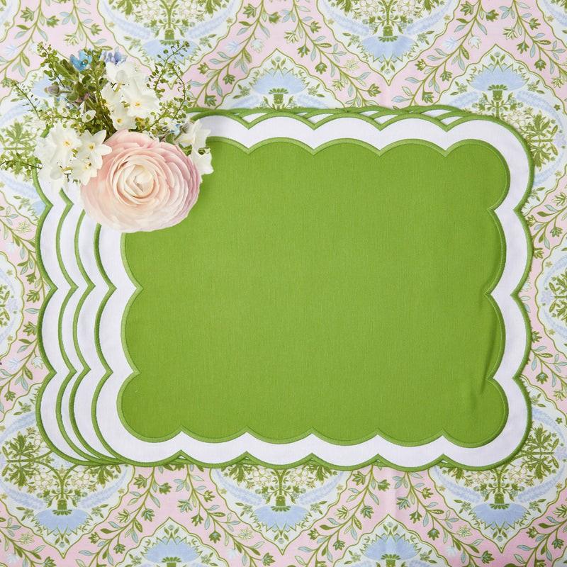 Serena Green Appliqué Placemats (Set Of 4) Placemats