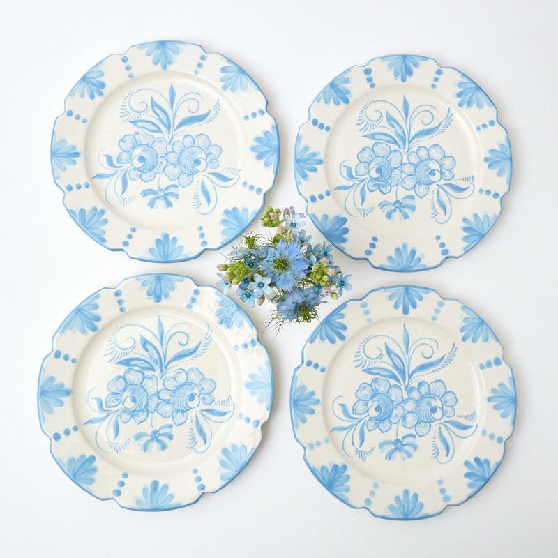 Seville Blue Gardênia Dinner Plate (Set Of 4) Crockery