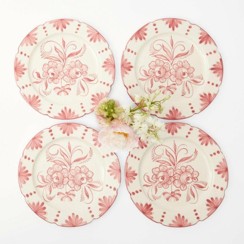 Seville Pink Gardênia Dinner Plate (Set Of 4) Crockery