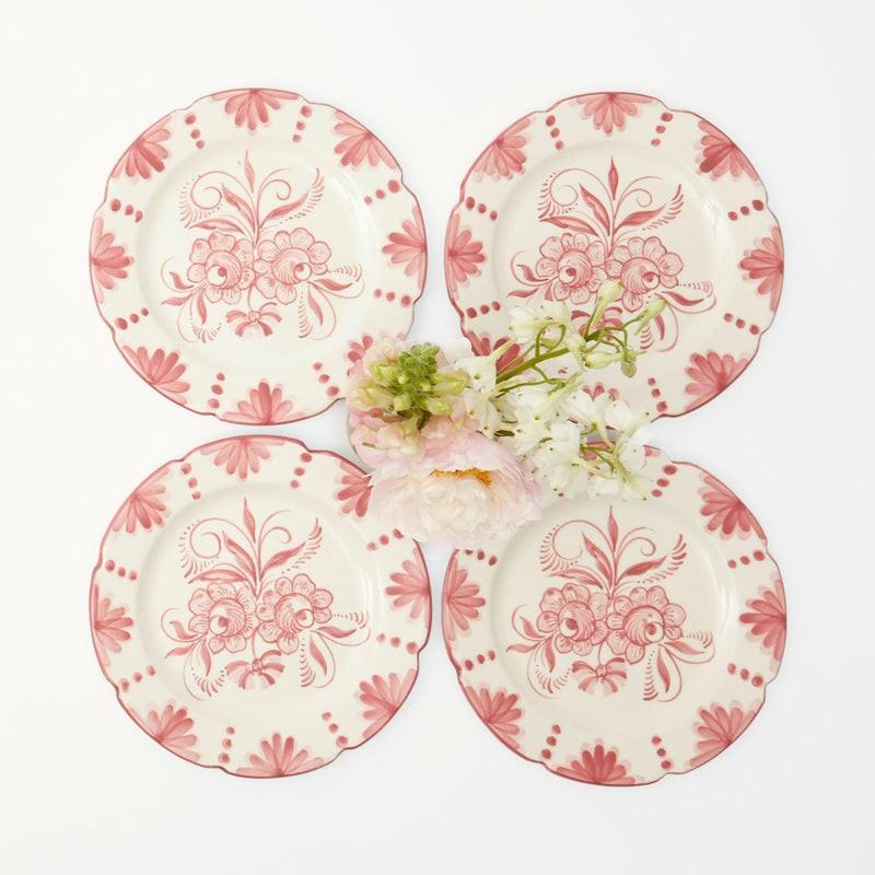 Seville Pink Gardênia Starter Plate (Set Of 4) Crockery