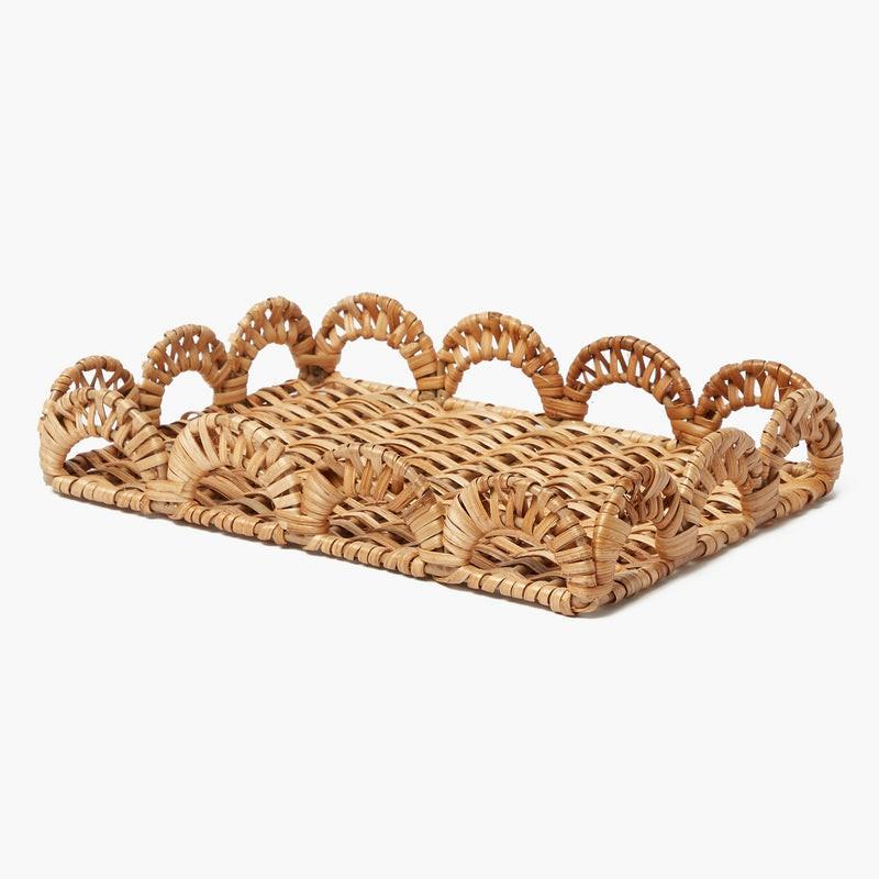 Small Elena Rattan Tray Home Decor