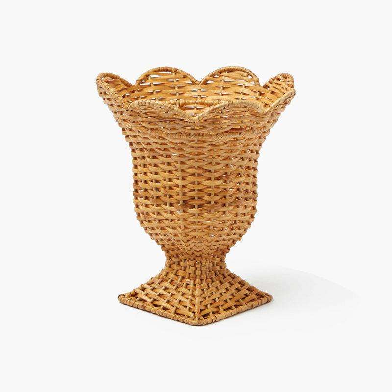 Small Natural Rattan Urn Vase Autumn Decorations