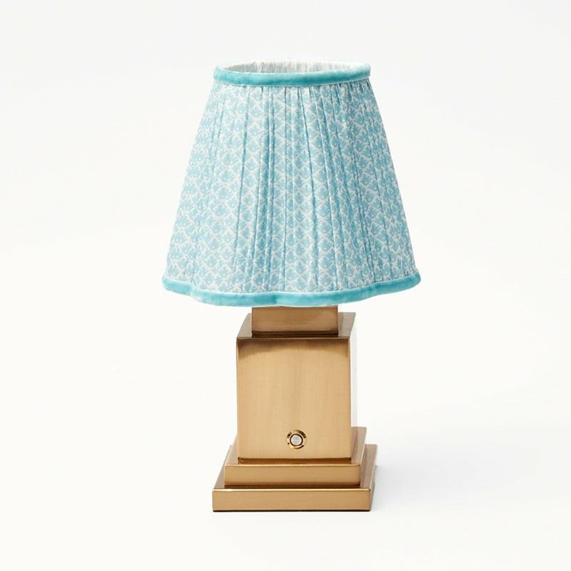 Soft Blue Lotus Flower Scalloped Lampshade (18Cm) Lampshades