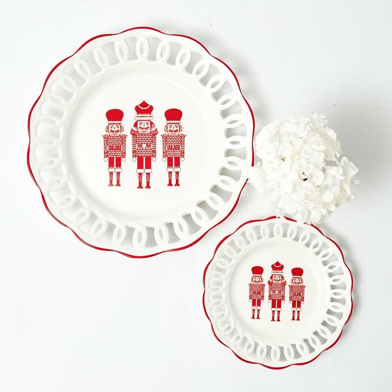 White Lace Nutcracker Starter Plate Crockery