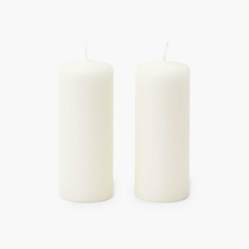 White Pillar Candle (Pair) Candles