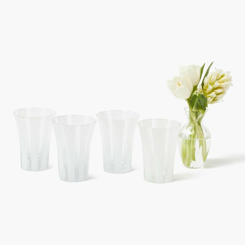 White Positano Glasses (Set Of 4) Glassware