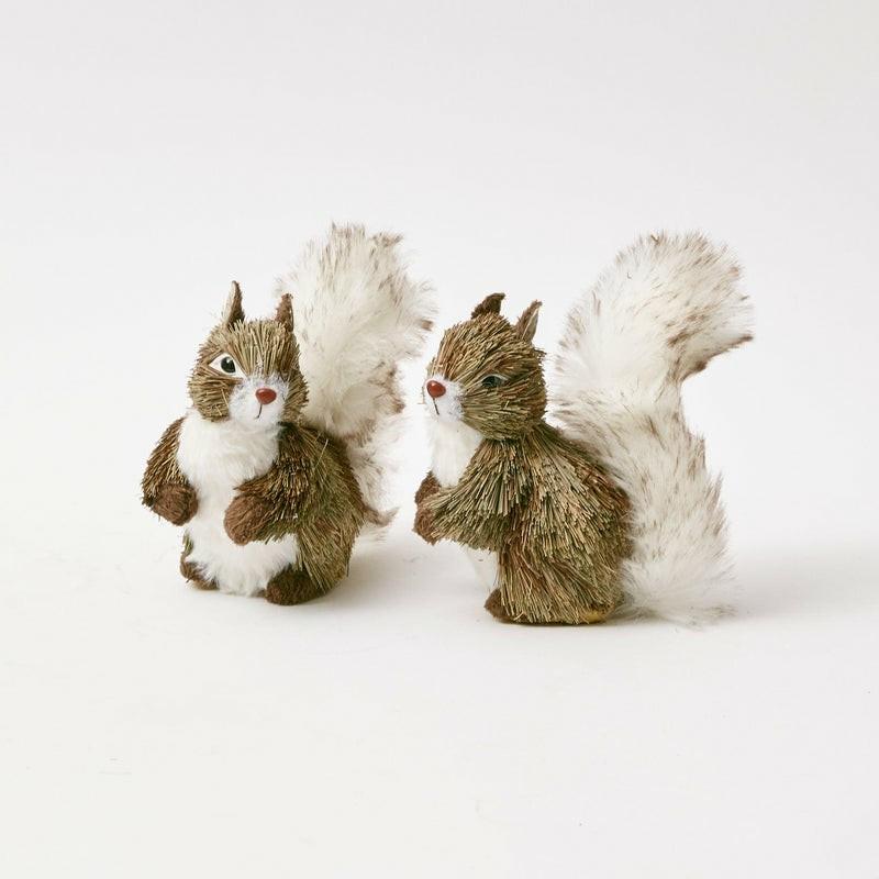 Woodland Grey Squirrels (Pair) Autumn Decorations