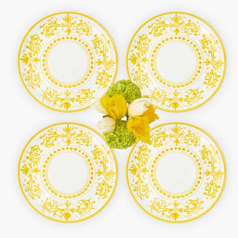 Yellow Theodora Dinner Plates (Set Of 4) Crockery