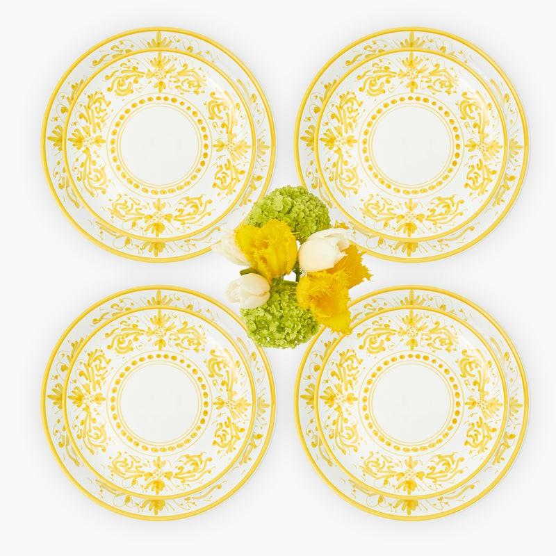 Elizabeth Red Garland Dinner Plates (Set Of 4) Crockery