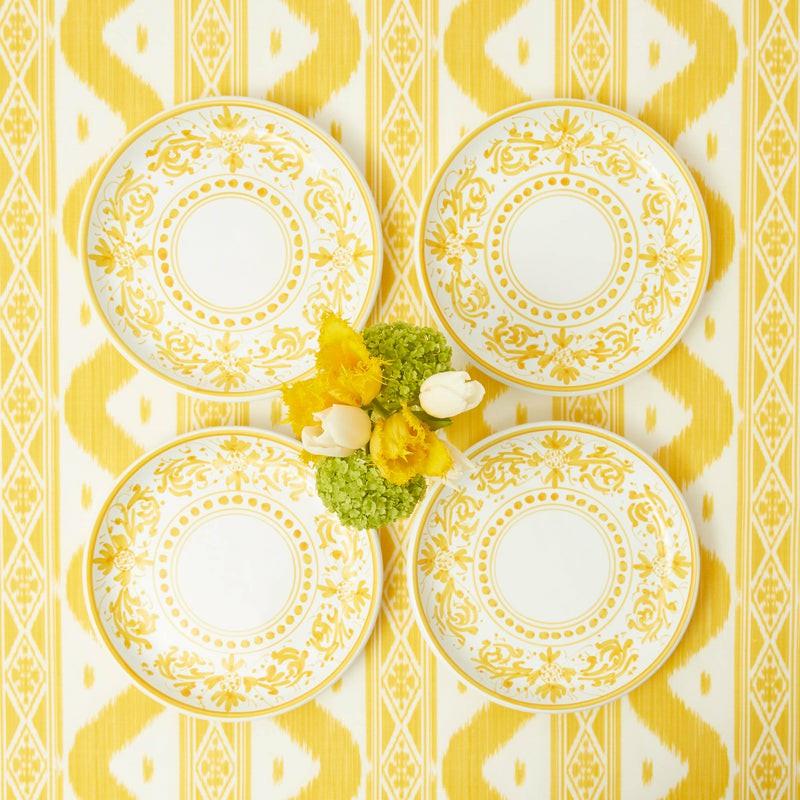 Yellow Theodora Starter Plates (Set Of 4) Crockery