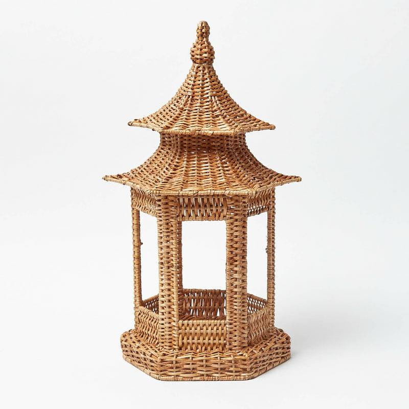 Emi Rattan Pagoda Lantern Home Decor