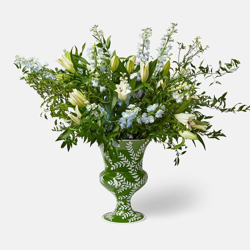 Emmeline Green Floral Urn Furniture