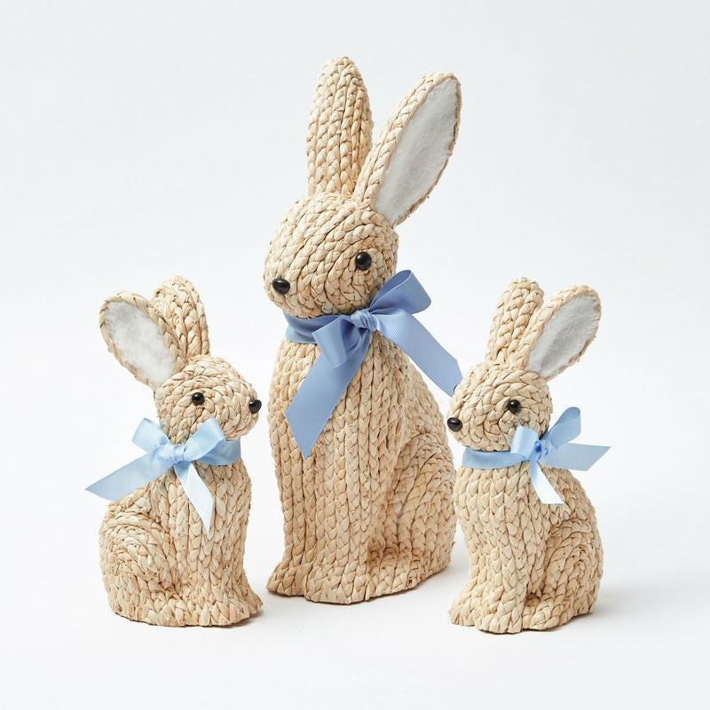 Raffia Rabbit Family Decorations