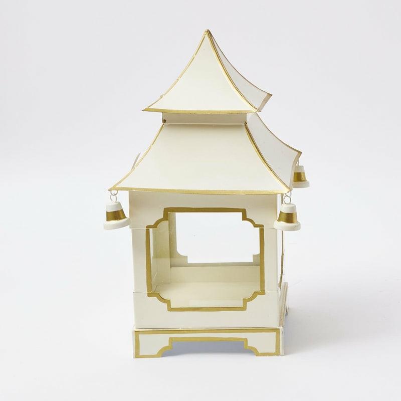 White & Gold Pagoda Lantern Decorations