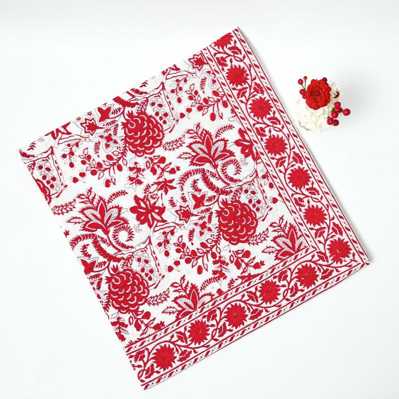 Beatrice Red Tablecloth Table Linen