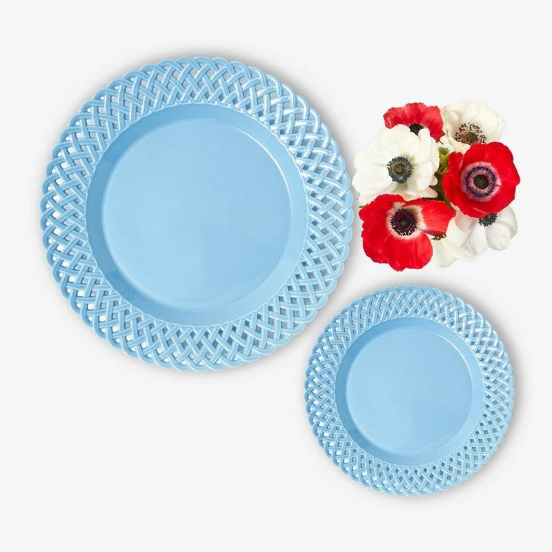 Blue Basketweave Starter Plate Crockery