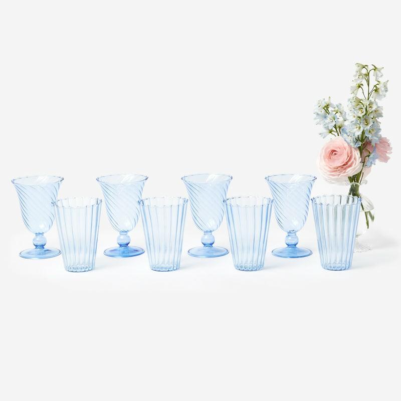 Lily Of The Valley Painted Water Glasses (Set Of 4) Glasses