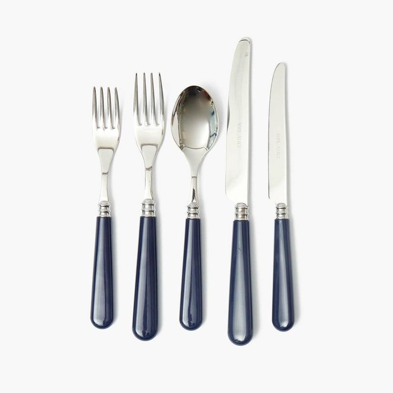 Navy Cutlery (5 Piece) Tableware