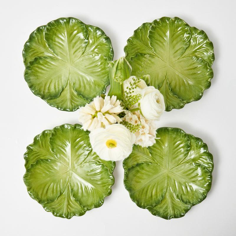 Serena Green Cabbage Starter Plate (Set Of 4) Crockery